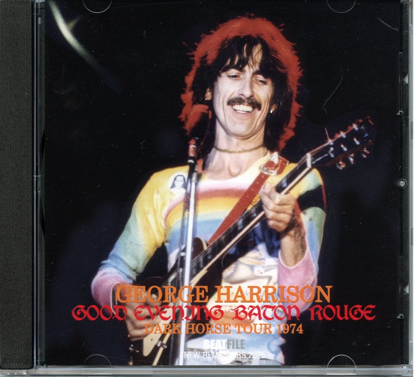GEORGE HARRISON – Good Evening Baton Rouge ( BEATFILE ) ( Louisiana State University, Baton Rouge, Louisiana, USA, November 26th, 1974 ) front cover GEORGE HARRISON - Good Evening Baton Rouge ( BEATFILE ) ( Louisiana State University, Baton Rouge, Louisiana, USA, November 26th, 1974 ) front cover