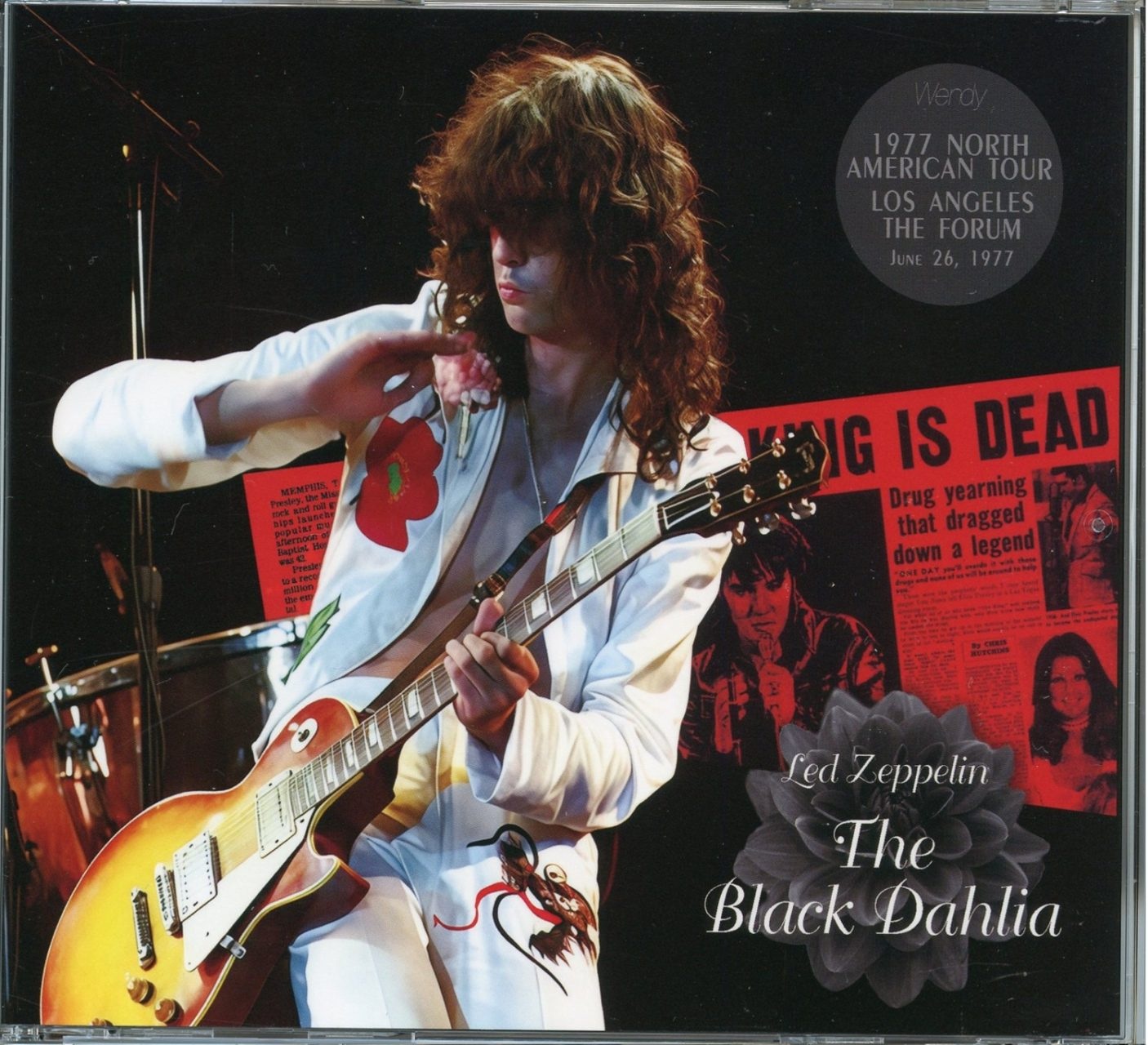 LED ZEPPELIN – The Black Dahlia ( 3CD SET ) ( WENDY ) ( The Forum Inglewood, CA, USA, June 26th, 1977 ) front cover LED ZEPPELIN - The Black Dahlia ( 3CD SET ) ( WENDY ) ( The Forum Inglewood, CA, USA, June 26th, 1977 ) front cover