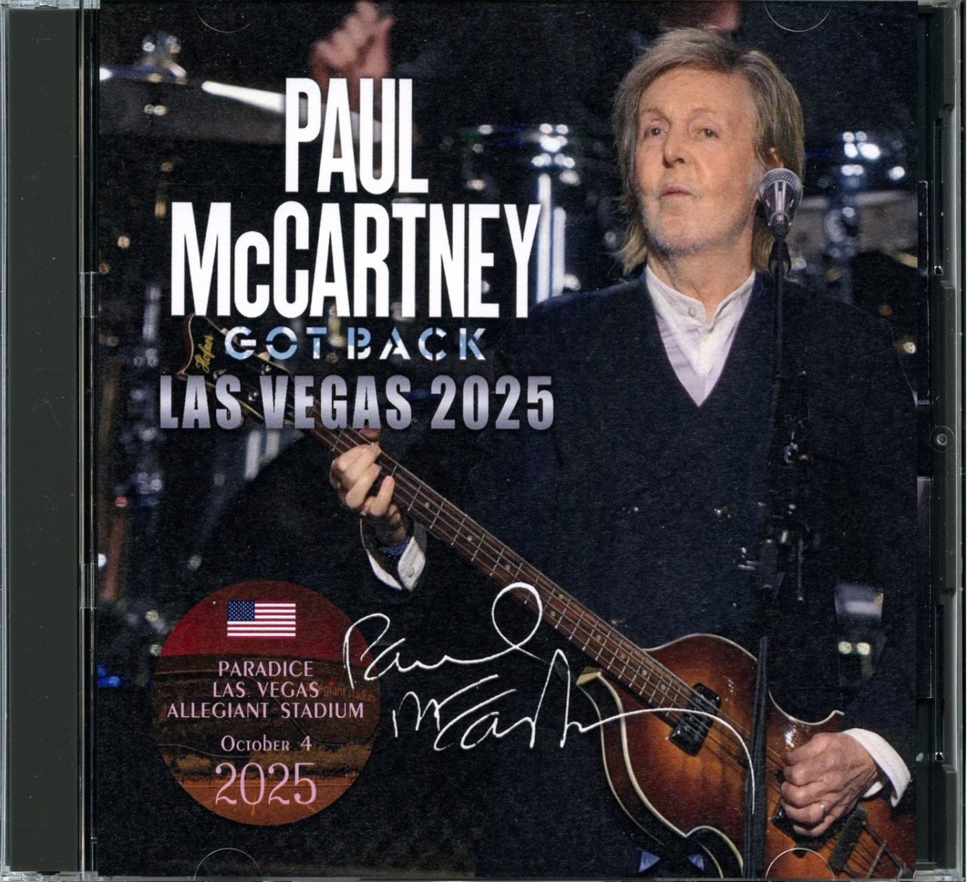 PAUL McCARTNEY – Got Back Las Vegas 2025 ( 2 CD ) ( SHAKUNTALA ) ( Allegiant Stadium, Las Vegas, Nevada, USA, October 4th 2025 ) front cover PAUL McCARTNEY - Got Back Las Vegas 2025 ( 2 CD ) ( SHAKUNTALA ) ( Allegiant Stadium, Las Vegas, Nevada, USA, October 4th 2025 ) front cover