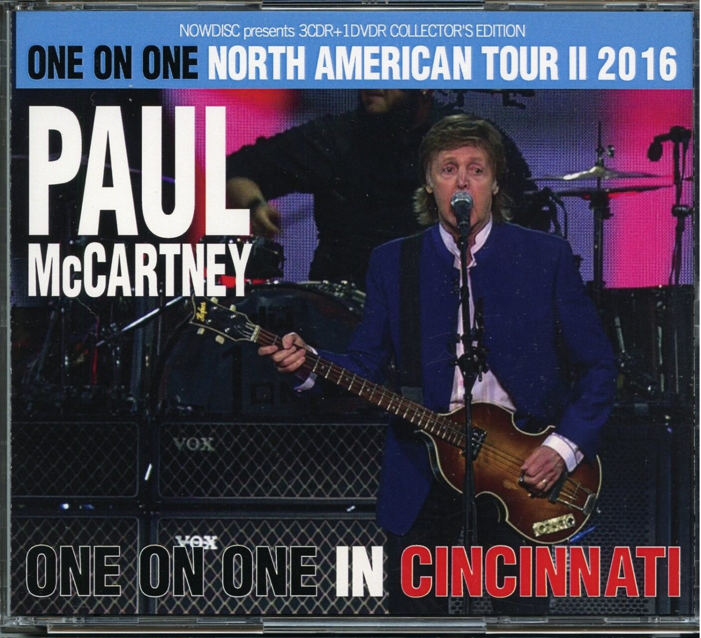 Paul McCartney – One On One In Cincinnati ( 3 CD – 1 DVD Set ) ( US Bank Arena, Cincinnati, OH, USA, KJuly 10th, 2016 ) front cover Paul McCartney - One On One In Cincinnati ( 3 CD - 1 DVD Set ) ( US Bank Arena, Cincinnati, OH, USA, KJuly 10th, 2016 ) front cover