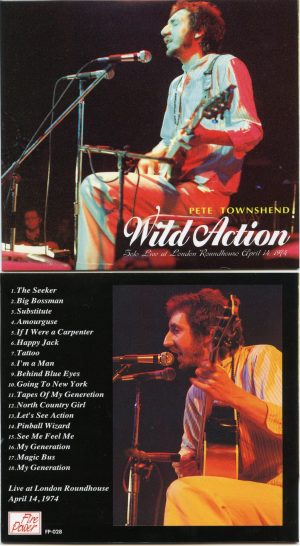 The Who Pete Townsend – Wild Action bootleg CD cover