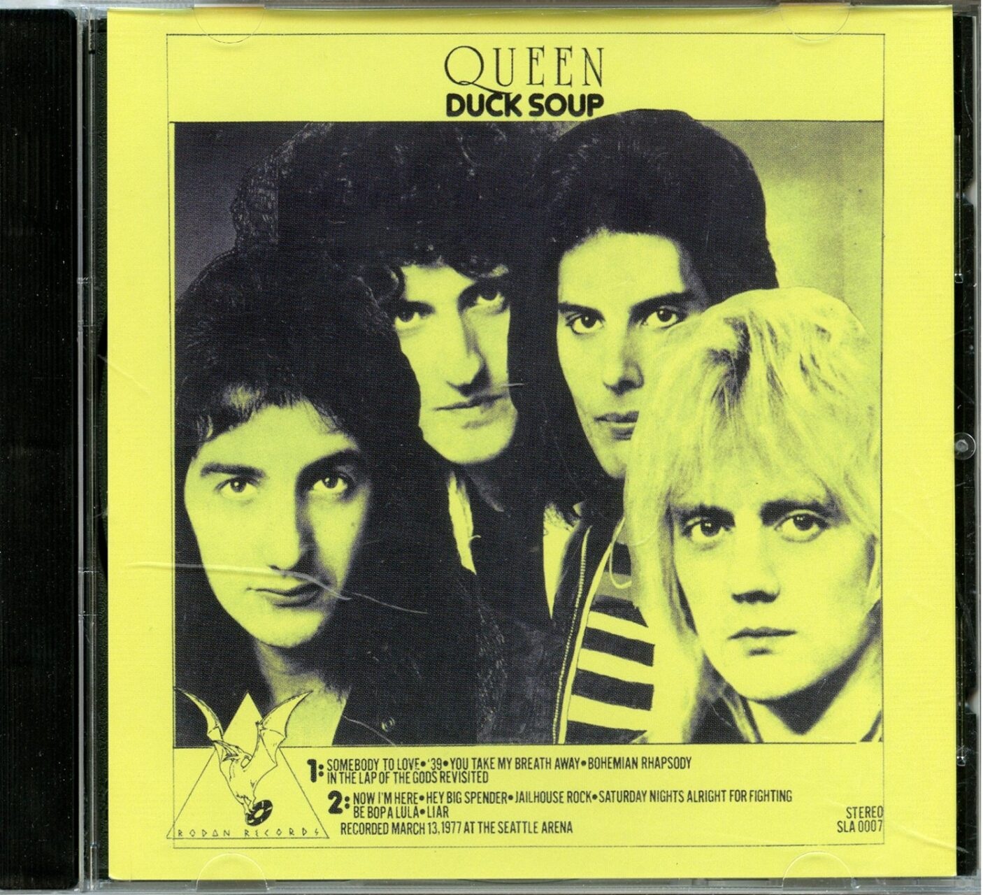 QUEEN – Duck Soup ( Live at the Seattle Arena, Settla, WA, USA, March 13th, 1977 ) front cover QUEEN - Duck Soup ( Live at the Seattle Arena, Settla, WA, USA, March 13th, 1977 ) front cover