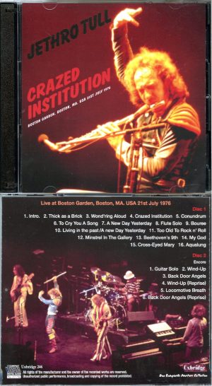 Jethro Tull – Crazed Institution bootleg CD cover