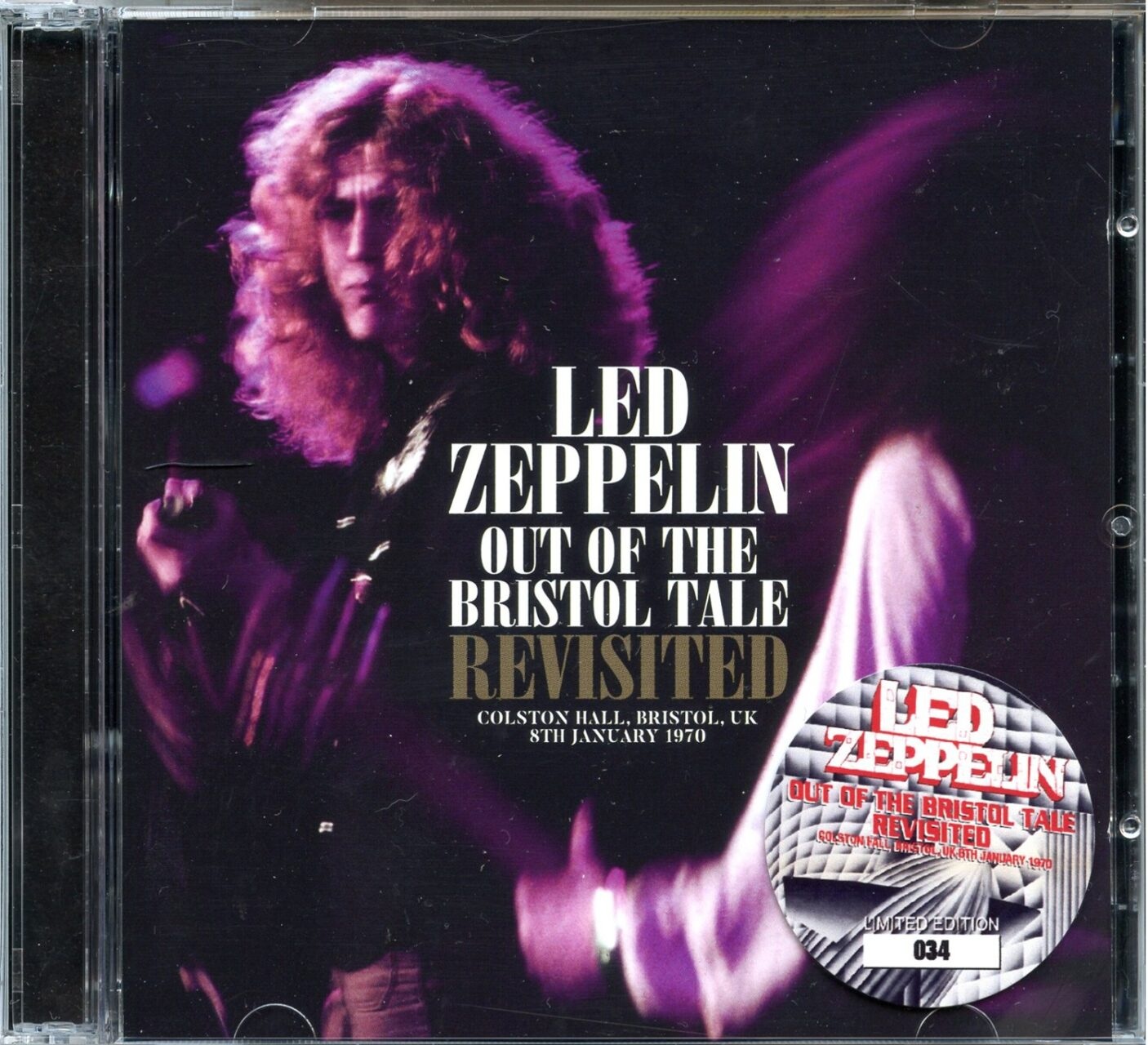 LED ZEPPELIN – Out Of The Bristol Tale Revisited ( 2 CD ) ( Colston Hall, Bristol, UK, January 8th, 1970 ) front cover LED ZEPPELIN - Out Of The Bristol Tale Revisited ( 2 CD ) ( Colston Hall, Bristol, UK, January 8th, 1970 ) front cover