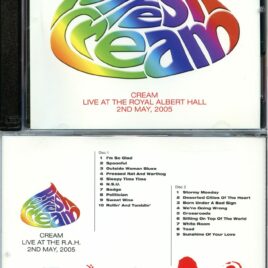 ERIC CLAPTON CREAM – Refresh Cream ( 2 CD ) ( EC IS HERE ) ( Live at The R.A.H. , London, UK, May 2nd, 2005 )