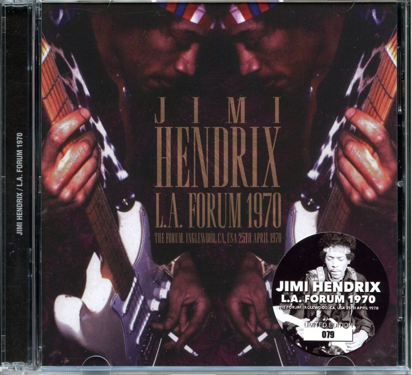 JIMI HENDRIX – L.A. Forum 1970 ( 2 CD ) ( The Forum Inglewood, CA, USA, April 25th, 1970 ) front cover JIMI HENDRIX - L.A. Forum 1970 ( 2 CD ) ( The Forum Inglewood, CA, USA, April 25th, 1970 ) front cover