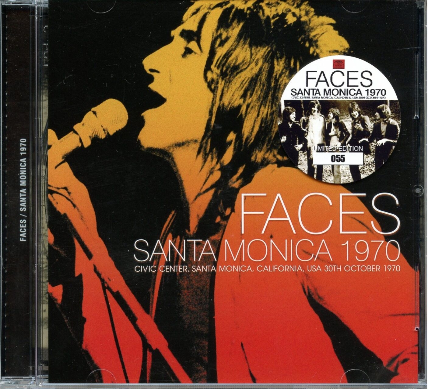 THE FACES Rod Stewart – Santa Monica 1970 ( WARDOUR ) ( Civic Center, Sta Monica, CA, USA, October 30th, 1970 ) front cover THE FACES Rod Stewart - Santa Monica 1970 ( WARDOUR ) ( Civic Center, Sta Monica, CA, USA, October 30th, 1970 ) front cover