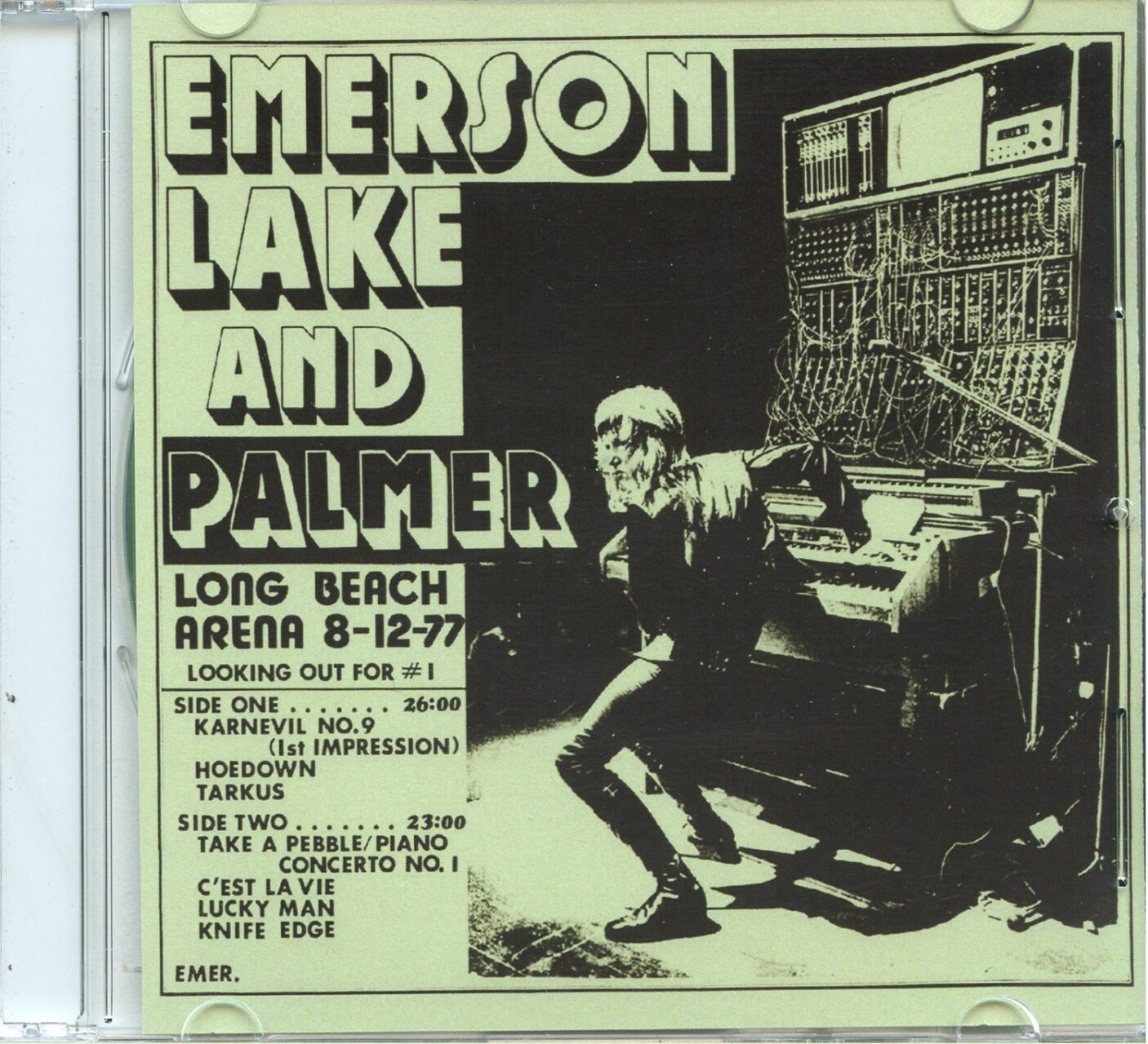 Emerson Lake And Palmer ELP – Long Beach Arena 8-12-77 ( Long beach Arena, Long Beach, CA, USA, August 12th, 1977 ) front cover Emerson Lake And Palmer ELP - Long Beach Arena 8-12-77 ( Long beach Arena, Long Beach, CA, USA, August 12th, 1977 ) front cover