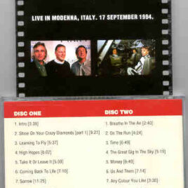 Pink Floyd – Live In Modena , Italy ( September 17th , 1994 ) ( 2 cd set )