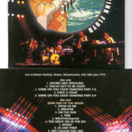 Pink Floyd – Rave Master ( 2 CD SET ) ( SIGMA )( Massachusetts , USA , June 18th , 1975 )