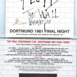 Pink Floyd – Dortmund 1981  Final Night ( 2 CD SET ) ( SIGMA ) ( Westfalenhalle , West Germany , February  20th , 1981 )