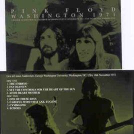 Pink Floyd – Washington 1971 ( 2 CD SET ) ( SIGMA )( Lisner Auditorium , Washington , DC , USA , Nov 16th , 1971 )