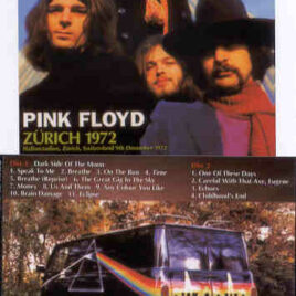 Pink Floyd – Zurich 1972 ( 2 CD SET )  ( SIRENE ) ( Hallenstadion , Zurich , Switzerland , December 9th , 1972 )