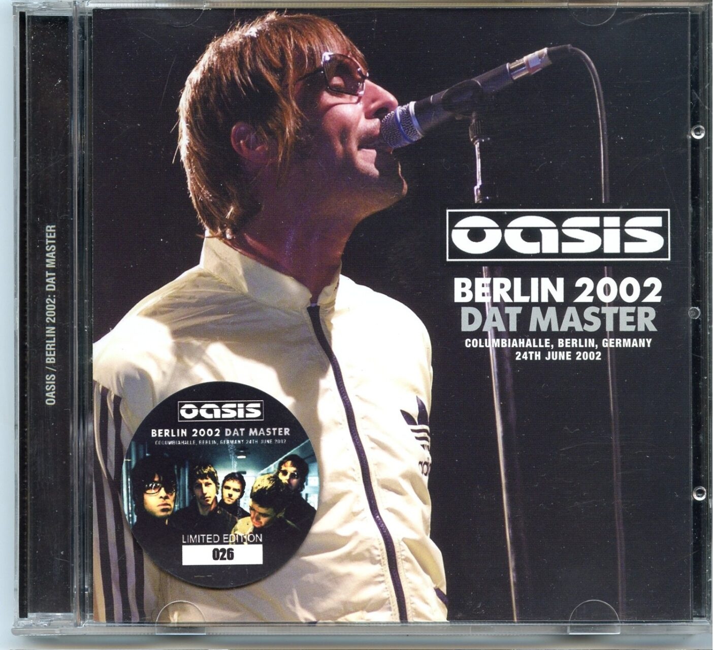 OASIS – Berlin 2002 DAT Master ( 2 CD ) ( WARDOUR ) ( Columbiahalle, Berlin, Germany, June 24th, 2002 ) front cover OASIS – Berlin 2002 DAT Master ( 2 CD ) ( WARDOUR ) ( Columbiahalle, Berlin, Germany, June 24th, 2002 ) front cover
