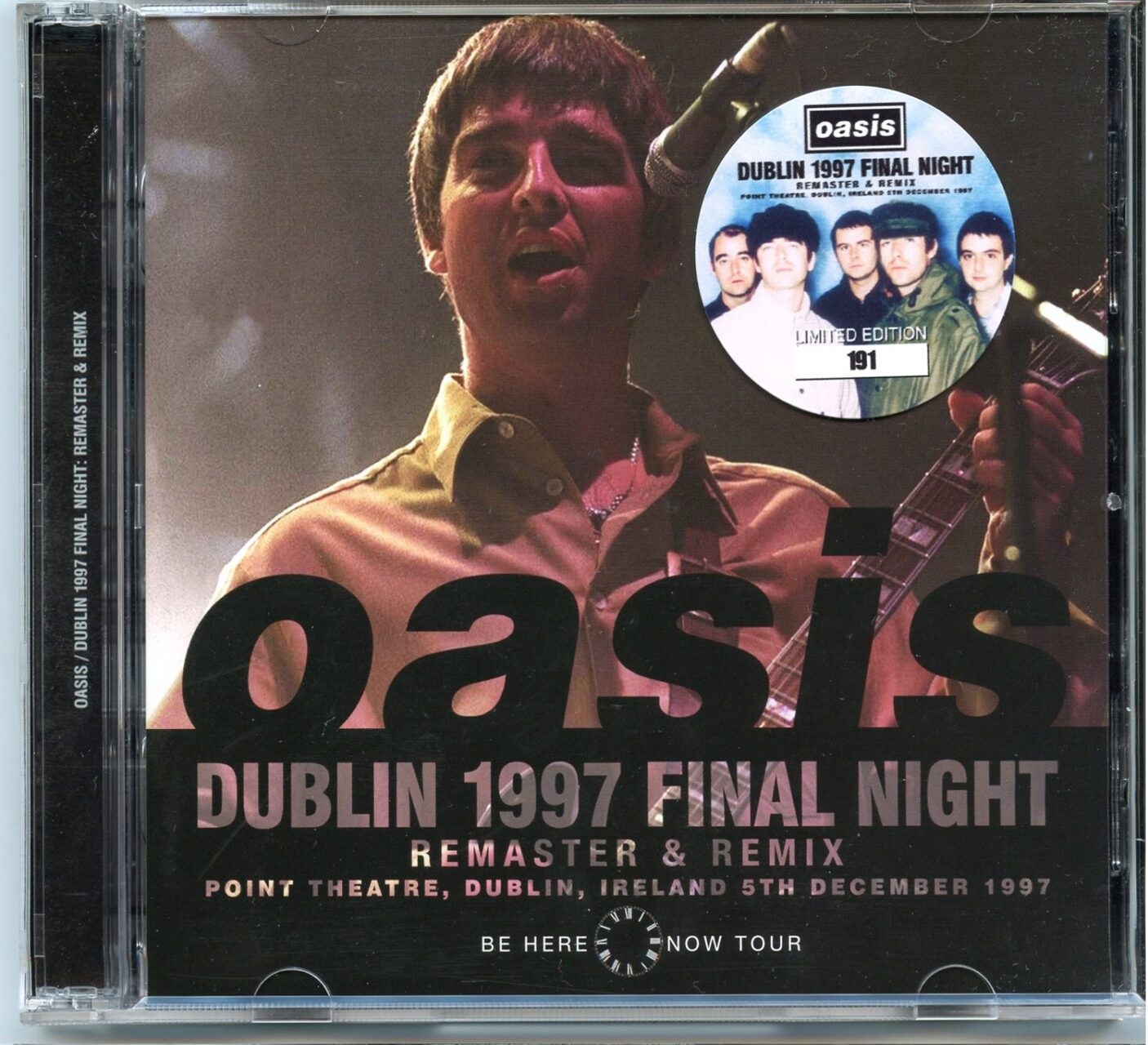 OASIS – Dublin 1997 Final Night ( 2 CD ) ( WARDOUR ) ( Point Theatre, Dublin, Ireland, December 5th, 1997 ) front cover