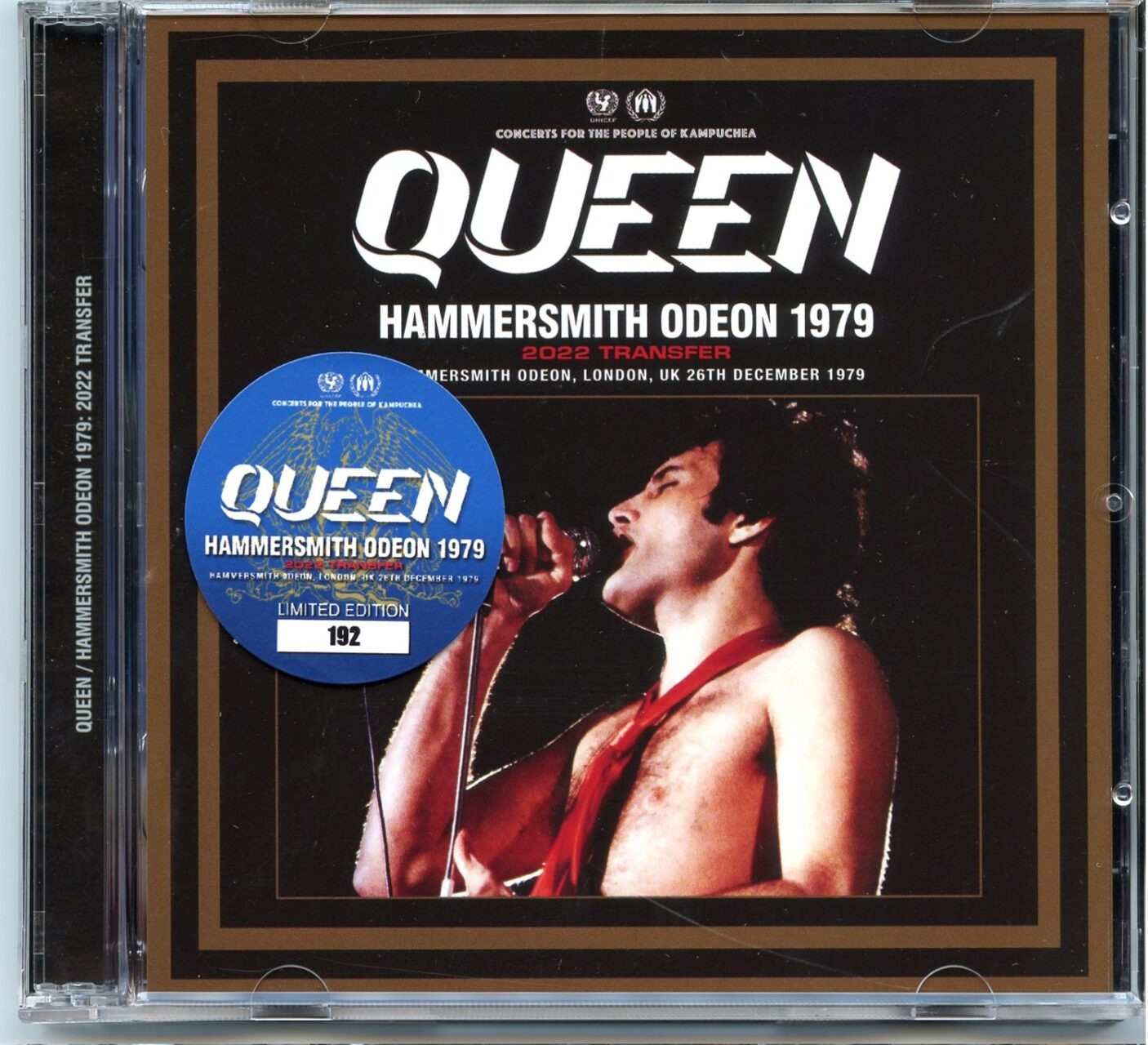 QUEEN – Hammersmith Odeon 1979 ( 2 CD SET ) ( Wardour ) ( Hammersmith Odeon, London, UK, December 26th, 1979 ) front cover